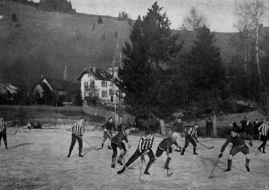 Le duel entre l'Allemagne et la Belgique, lors du Championnat d'Europe 1910 aux Avants.