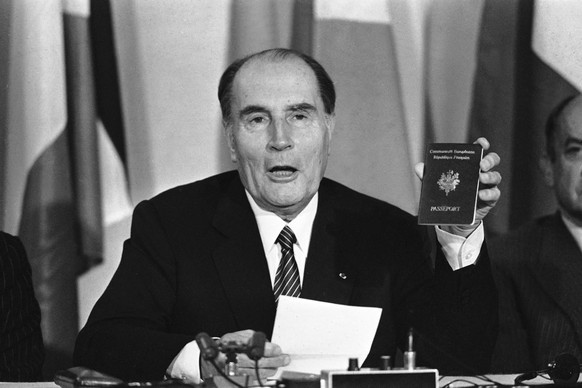 Le président français François Mitterrand, le 26 juin 1984.