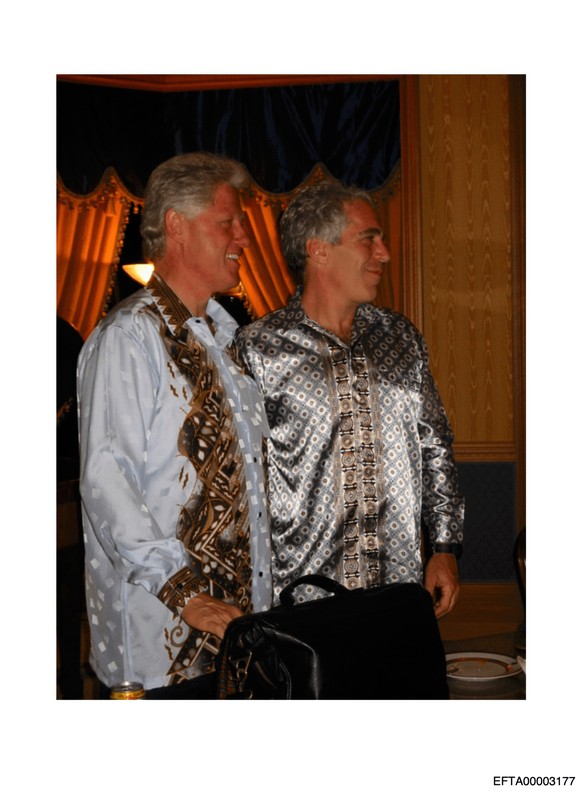 This undated photo released by the U.S. Department of Justice shows former President Bill Clinton and Jeffrey Epstein. (U.S. Department of Justice Department via AP)
Justice Department Jeffrey Epstein