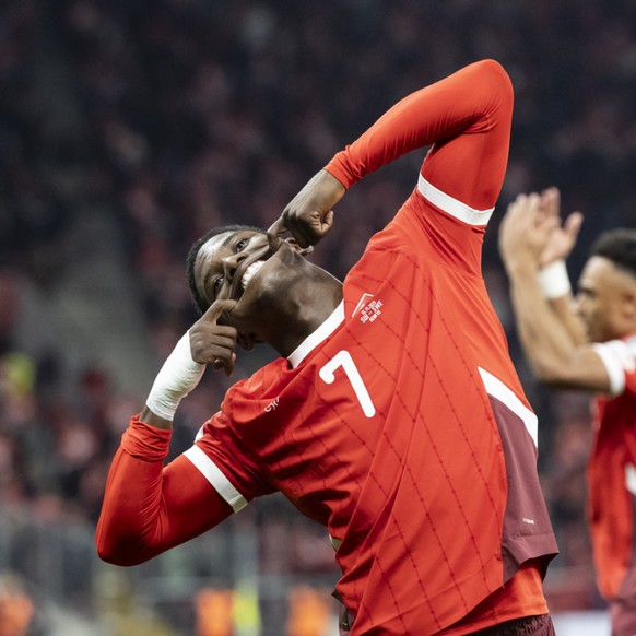 Buteur avec la Suisse contre la Suède il y a une semaine à Genève, Breel Embolo a récidivé contre Monaco (archives).