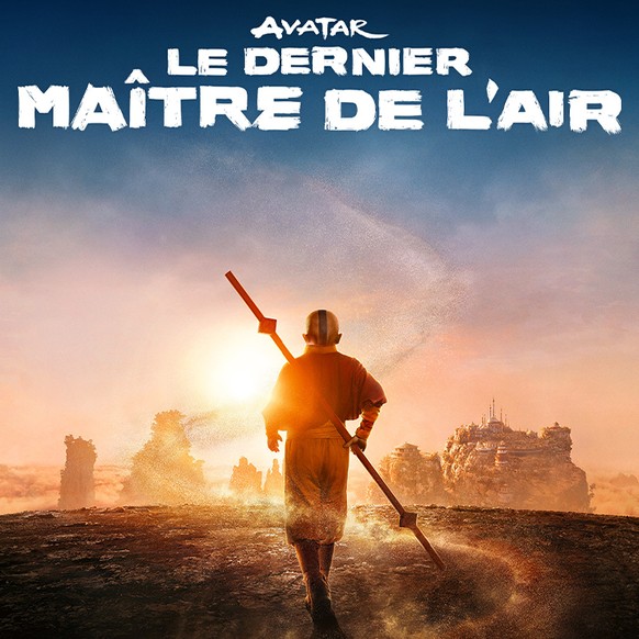 Poster de promotion de la série Avatar le dernier maître de l&#039;air de Netflix