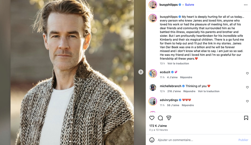 Le message de Busy Philipps sur Instagram.