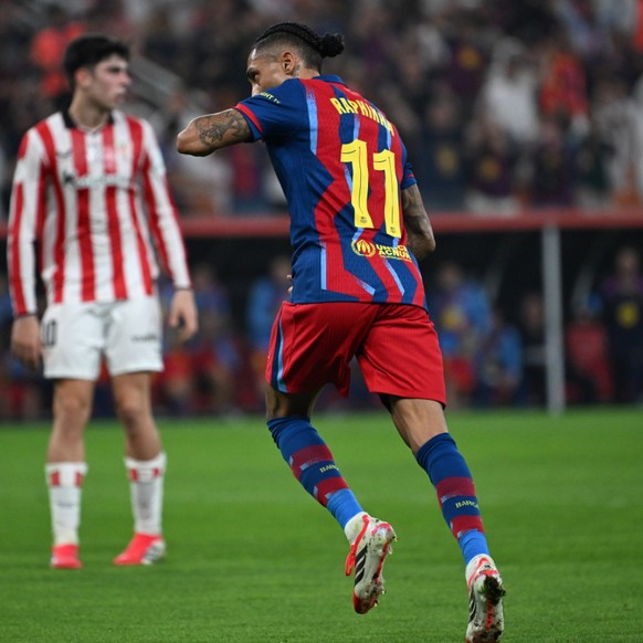 Raphinha a signé un doublé en demi-finale de la Supercoupe d'Espagne