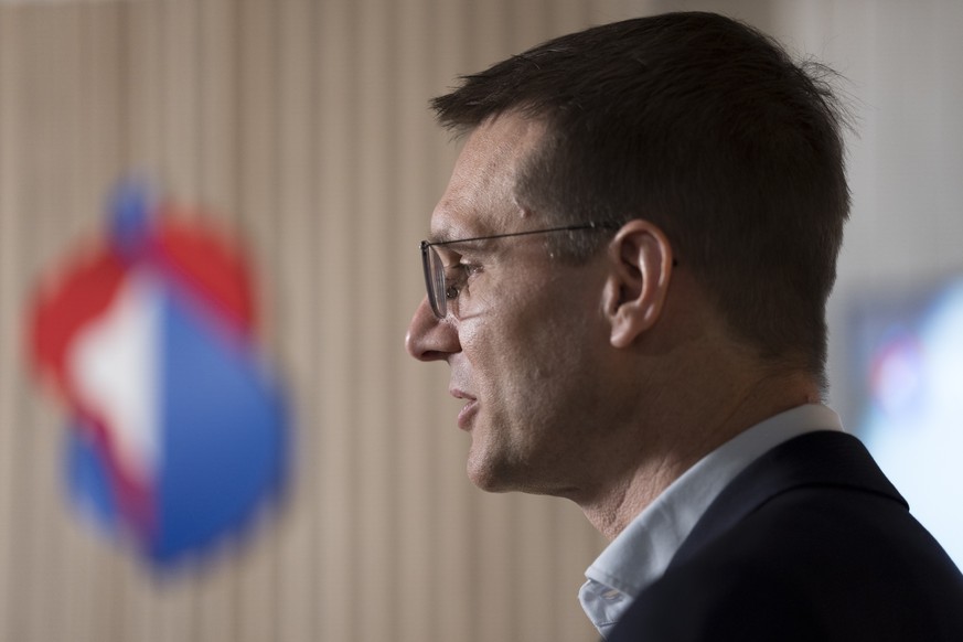 Christoph Aeschlimann, CEO der Swisscom, spricht an der Bilanzmedienkonferenz der Swisscom am Donnerstag, 12. Januar 2026 in Zuerich. (KEYSTONE/Claudio Thoma)