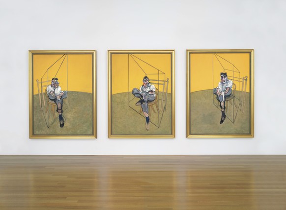 epa03947487 (FILE) An undated handout image released by Christies New York shows Francis Bacon&amp;#039;s 1969 triptych &amp;#039;Three Studies of Lucian Freud&amp;#039;. The paintings sold on 12 Nove ...