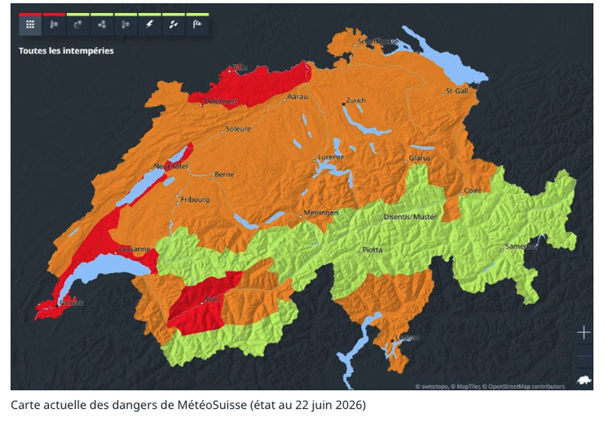 La canicule de juin 2026 à Genève