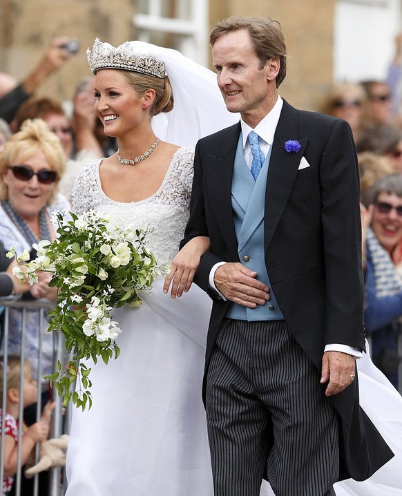 ALNWICK, UNITED KINGDOM - JUNE 22: (EMBARGOED FOR PUBLICATION IN UK NEWSPAPERS UNTIL 48 HOURS AFTER CREATE DATE AND TIME) Lady Melissa Percy escorted by her father Ralph Percy, Duke of Northumberland  ...