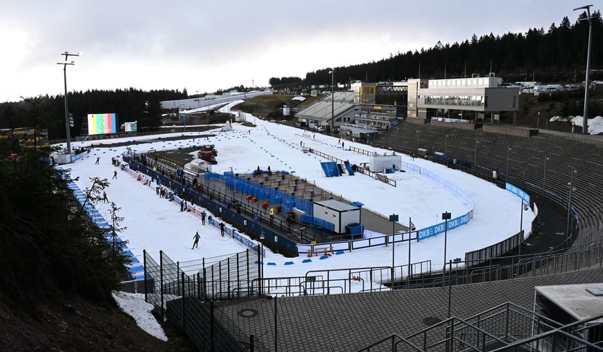 L'Arena am Rennsteig d'Oberhof est passée d'une capacité de 25'000 à 28'000 personnes rien que pour organiser les derniers Championnats du monde.