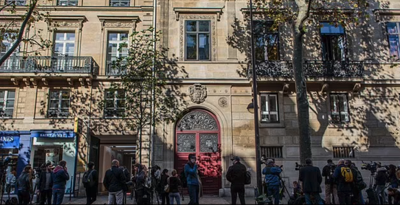 Vue de l'Hôtel de Pourtalès, rue Tronchet dans le 8e arrondissement.