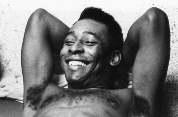 Pele, the world?s most famous soccer player, relaxes after a workout on June 3, 1975 in Santos. The ?Black Pearl? is expected to sign a three-year playing contract with the New York Cosmos that will n ...