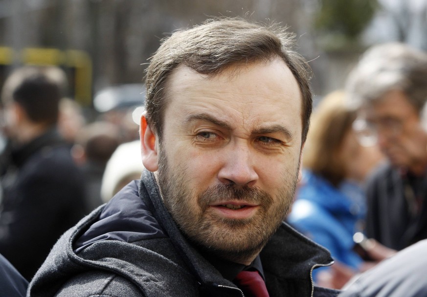 March 25, 2017 - Kiev, Ukraine - Former deputy of the Russian State Duma ILYA PONOMAREV during the funeral ceremony for former deputy of the Russian State Duma DENIS VORONENKOV in the St. Volodymir ca ...