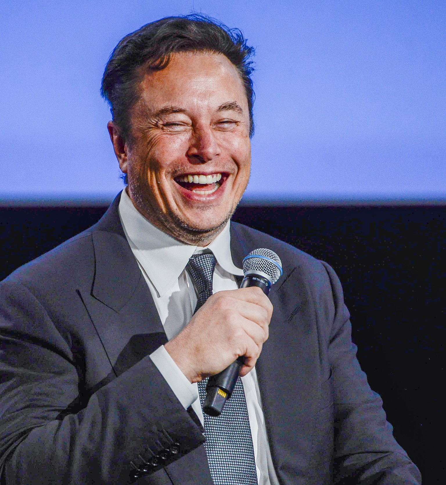 epa10144988 Tesla-founder Elon Musk attends a discussion forum at the Offshore Northern Seas (ONS) Conference, in Stavanger, Norway, 29 August 2022. The ONS is taking place from 29 August to 01 Septem ...