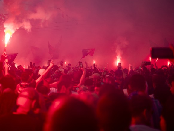 Euphorie en ville de Bâle après le 21e titre de champion du FCB.