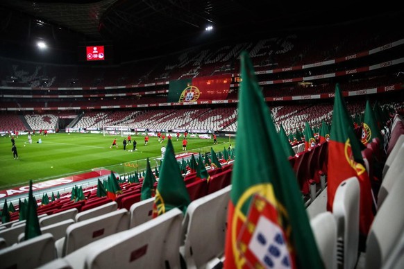 Les préparatifs allaient bon train au Estadio da Luz pour soutenir au maximum la sélection lusitanienne.
