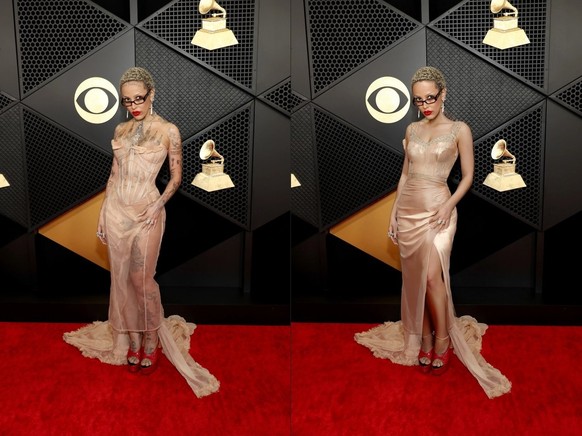 Doja Cat, sa robe et ses tatouages ont subi le même sort que Miley Cyrus.