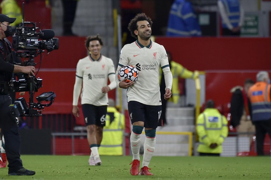 Mohamed Salah a quitté Manchester avec le ballon du match dimanche, un honneur réservé à ceux qui claquent un triplé.