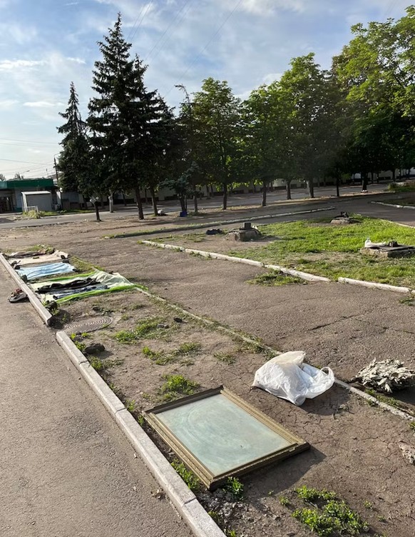 Quelques «stands» improvisés à Kramatorsk.
