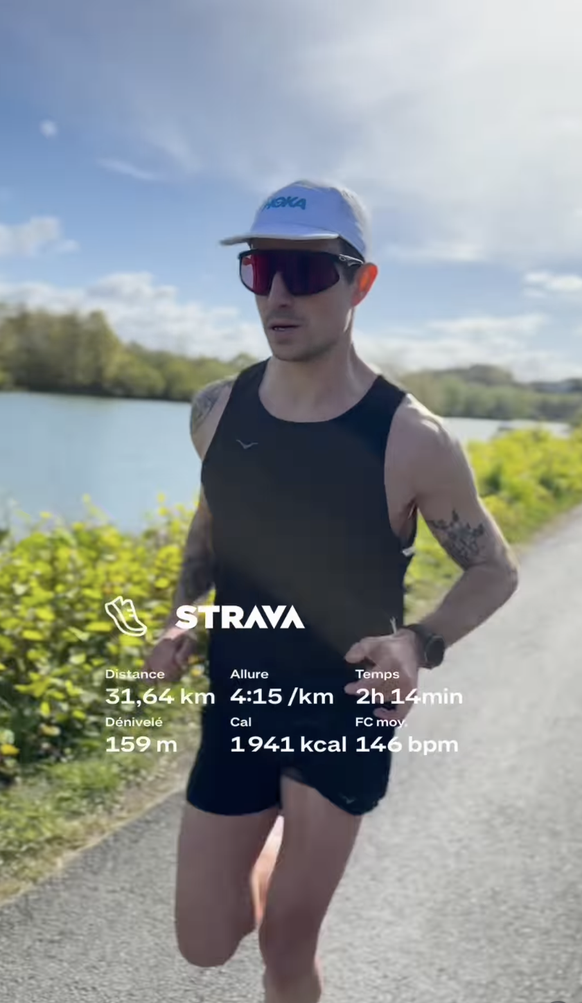 Une dernière sortie longue pour Hugo Clément avant son premier marathon, le 19 avril prochain.