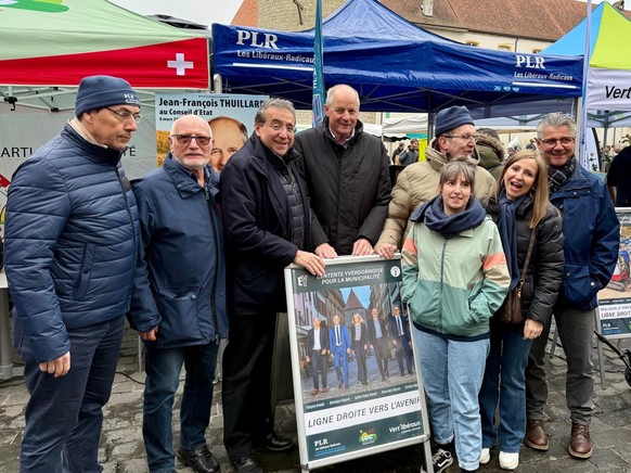À Yverdon, le sénateur Pascal Broulis (PLR/VD) est venu soutenir Jean-François Tuillard.