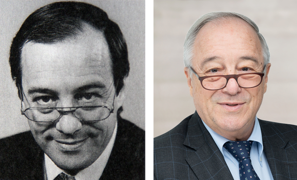 A droite: Charles Poncet lors de son mandat de 1991-1995. A gauche: pour la campagne de 2023.