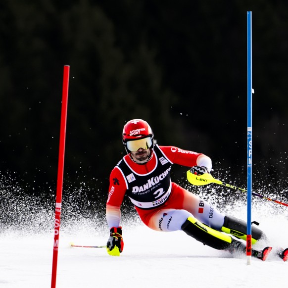 Une démonstration de Loïc Meillard lors de la première manche
