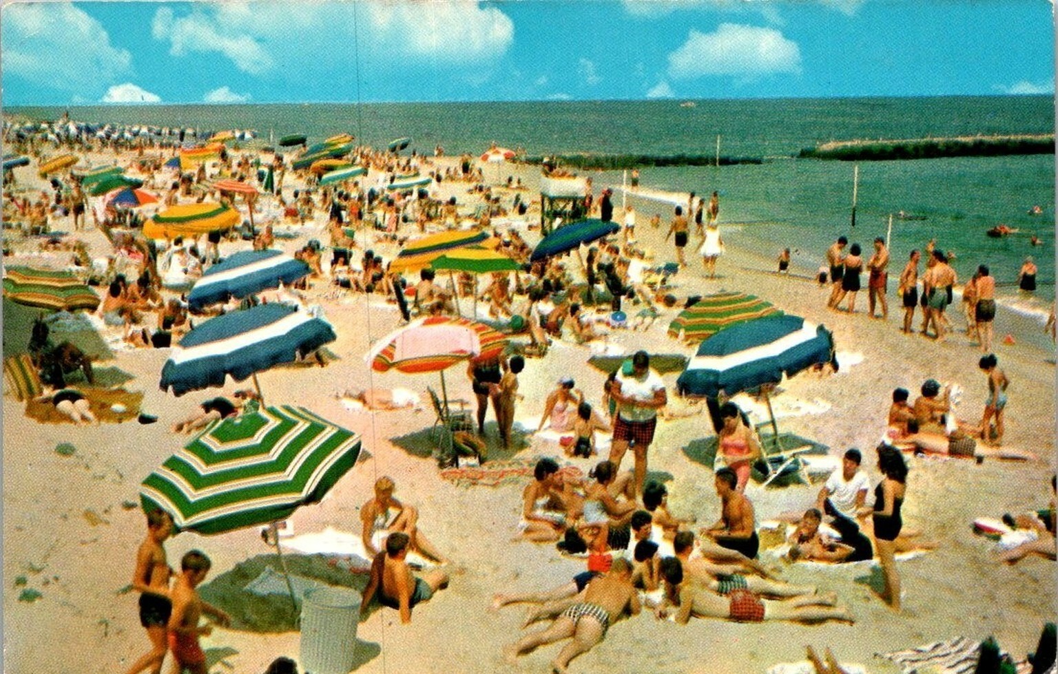Retro Postkarte Strandferien