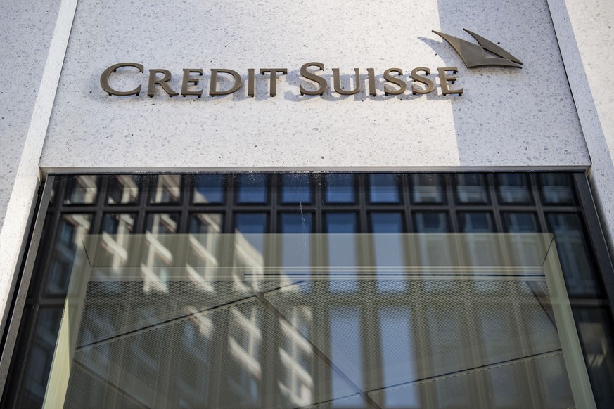 ARCHIVBILD ZUR MELDUNG, DASS DIE CREDIT SUISSE IN DER MOSAMBIK-AFFAERE FAST 475 MILLIONEN DOLLAR ZAHLEN MUSS --- Ein Logo der CS anlaesslich einer Medienkonferenz der Credit Suisse zur lancierung ihre ...