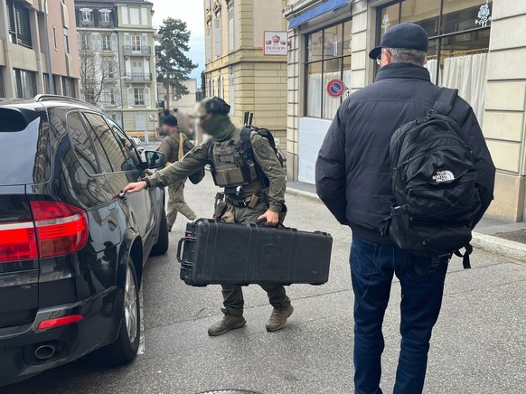 Intervention de police auprès d&#039;un foyer de l&#039;EVAM (Etablissement vaudois pour l&#039;accueil des migrants) à Lausanne, mardi 10 décembre 2024. L&#039;intervention est terminée. Les deux per ...