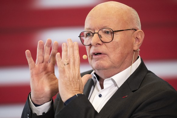 CEO Vincent Ducrot spricht an der Jahresmedienkonferenz der Schweizerischen Bundesbahnen (SBB), am Mittwoch, 11. Maerz 2026, am Hauptsitz der SBB in Bern. (KEYSTONE/Anthony Anex)