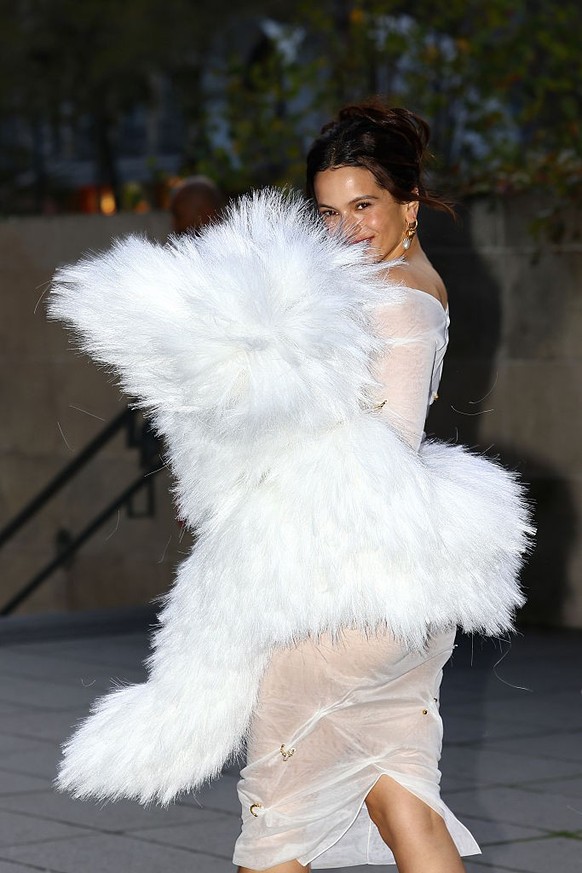 PARIS, FRANCE - OCTOBER 02: Rosalía attends the Schiaparelli Womenswear Spring/Summer 2026 show as part of Paris Fashion Week on October 02, 2025 in Paris, France. (Photo by Marc Piasecki/WireImage)