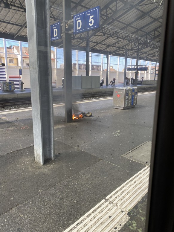 Une trottinette électrique prend feu à la gare de Lausanne