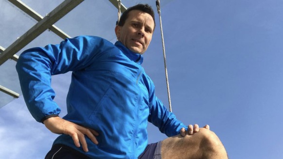 Beni Linder en pleine séance de sport.