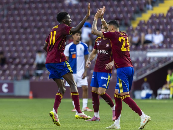 Lamine Fomba (à gauche) a inscrit le but égalisateur pour Servette