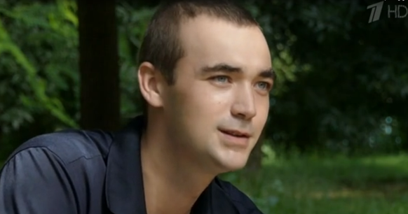 Tomko lors de son apparition sur Channel One.