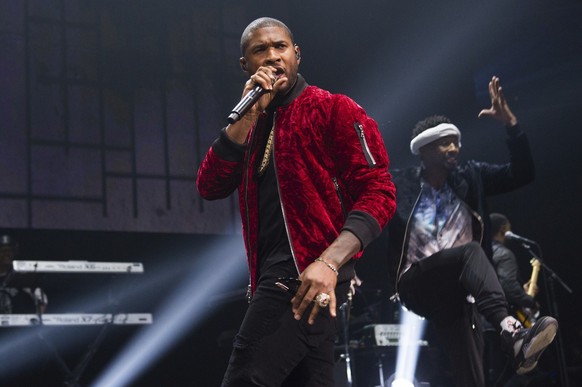 FILE - Usher performs at Power 105.1&#039;s Powerhouse 2016 at Barclays Center in New York on Oct. 27, 2016. The R&amp;B star said he plans to release his highly anticipated album ��&amp;#x153;Confess ...