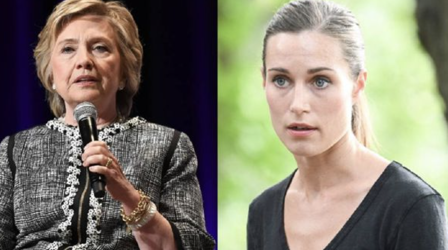 Sanna Marin reçoit le soutien inattendu de Hillary Clinton.