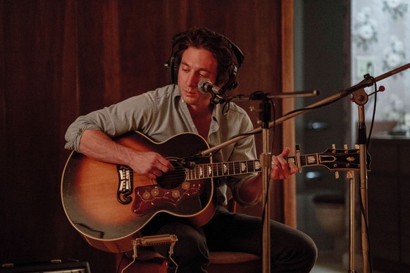 This image released by 20th Century Studios shows Jeremy Allen White as Bruce Springsteen in a scene from &quot;Springsteen: Deliver Me From Nowhere.&quot; (Macall Polay/20th Century Studios via AP)
F ...