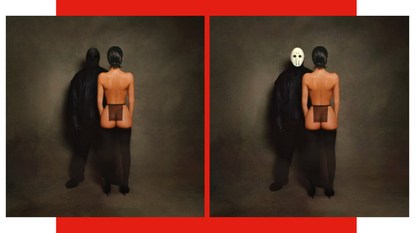 La pochette de l'album: un masque blanc samedi, puis très vite un masque noir. (Désolé Jason Voorhees.)