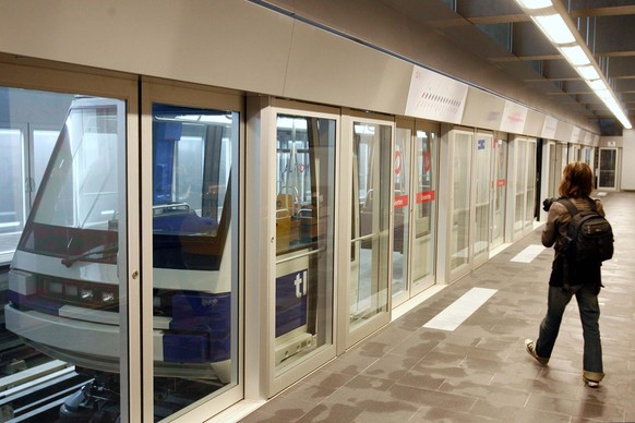 L'arrêt Croisette du M2, le métro lausannois.