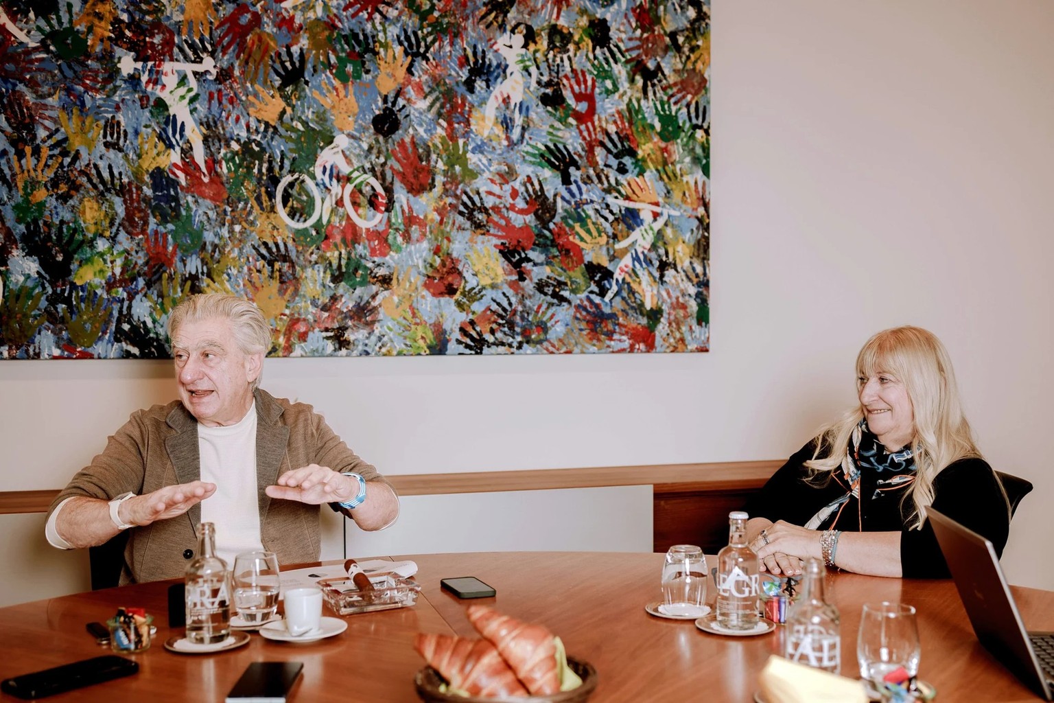 Nick Hayek, PDG du Swatch Group, et Nayla Hayek, présidente du conseil d&#039;administration.