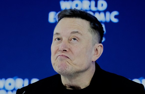 Elon Musk attends the Annual Meeting of the World Economic Forum in Davos, Switzerland, Thursday, Jan. 22, 2026. (AP Photo/Markus Schreiber)
Switzerland Davos