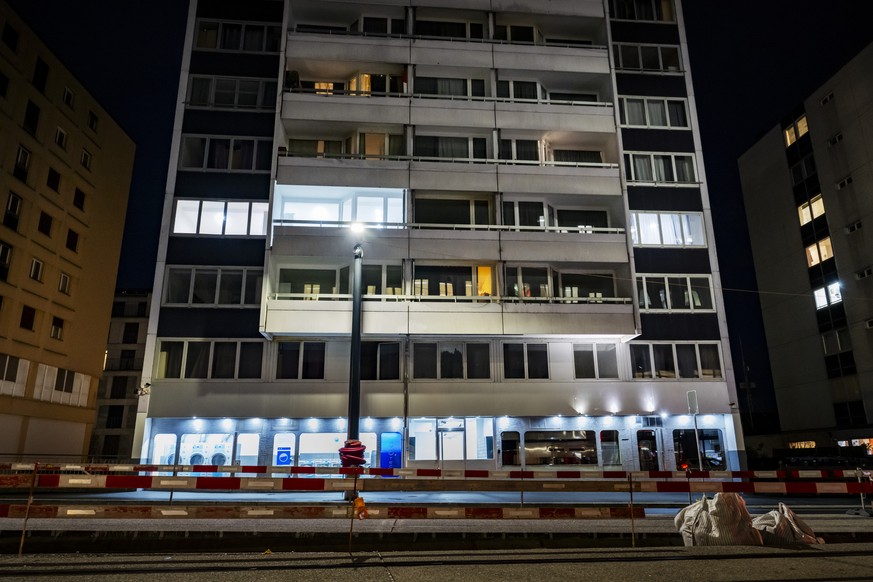 Une vue de l'immeuble de la rue de Geneve 85 le jeudi 4 decembre 2025 a Lausanne. La justice vaudoise a mis a jour une fraude a l'assurance sociale en enquetant sur le "tristement celeb ...