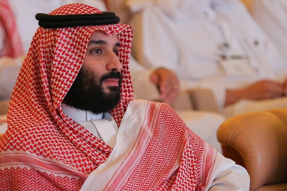 epa07113671 Saudi Crown Prince Mohammed bin Salman attends a session at the Saudi Arabia&#039;s investment conference, in Riyadh, Saudi Arabia, 23 October 2018. Saudi Arabia on 23 October opened the t ...