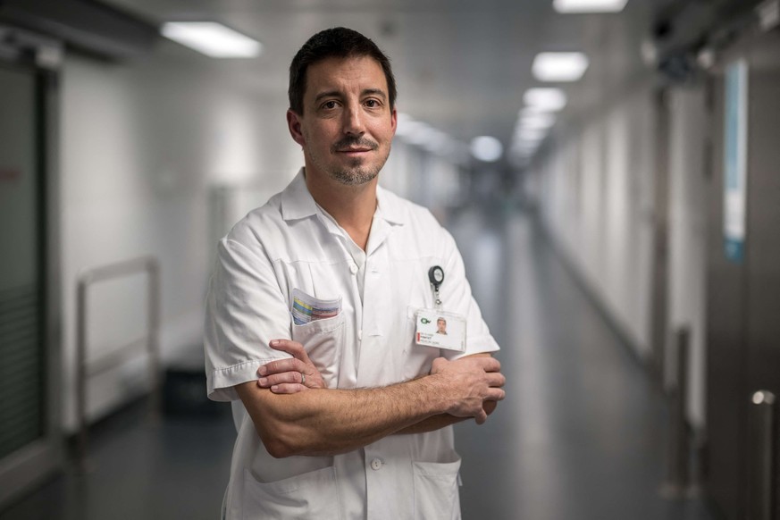 Le docteur Olivier Pantet, spécialiste des brûlés au Centre francophone des grands brûlés, ici à l'Hôpital universitaire de Lausanne le 13 janvier 2026.