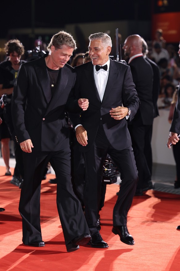 Brad Pitt et George Clooney plus complices que jamais à la Mostra de Venise