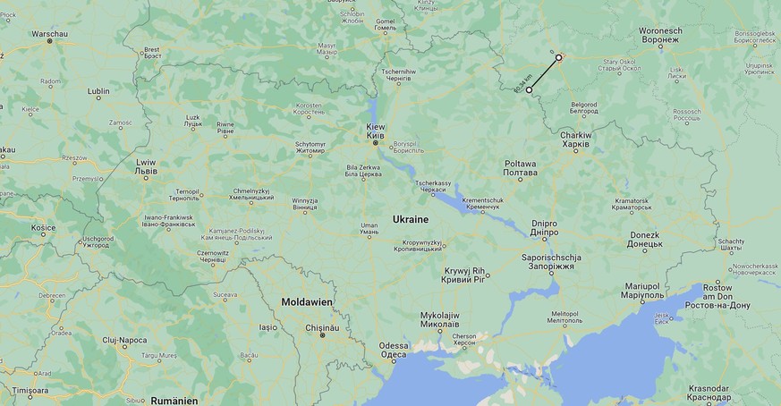 L'aéroport de Koursk se trouve à 90 kilomètres de la frontière ukrainienne.