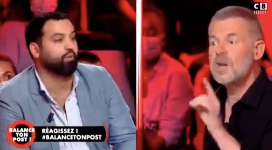 Yassine Belattar (à gauche), Eric Naulleau (à droite).