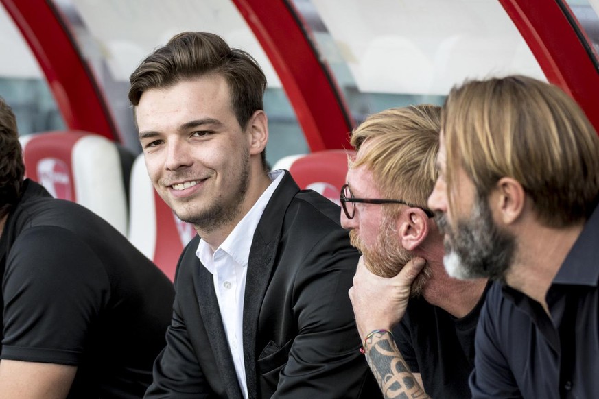 Le fils du president du FC Sion et team manager Barthelemy Constantin, lors de la rencontre de football de Super League entre le FC Sion et le BSC Young Boys Bern ce dimanche 24 septembre 2017 au stad ...