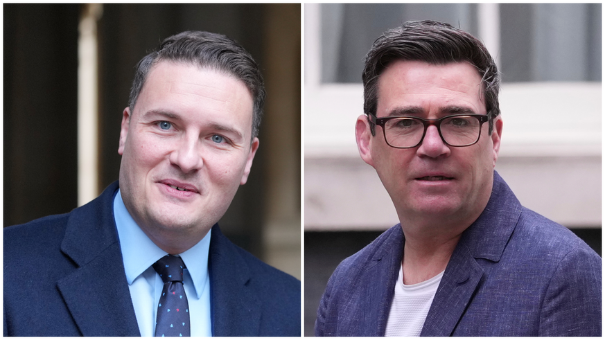 Les travaillistes Wes Streeting (à gauche) et Andy Burnham (à droite) visent tous les deux le poste de premier ministre du Royaume-Uni.
