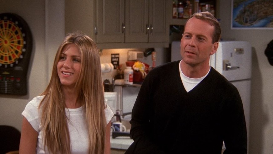 jennifer aniston und bruce willis in friends
